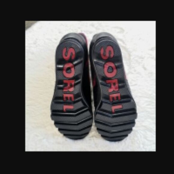 Sorel Lexie Waterproof Leather Woolen Plaid Wedge Boots Size us8.5 women's - Picture 5 of 8